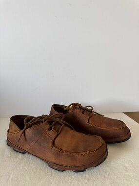OluKai leather lace up shoes
